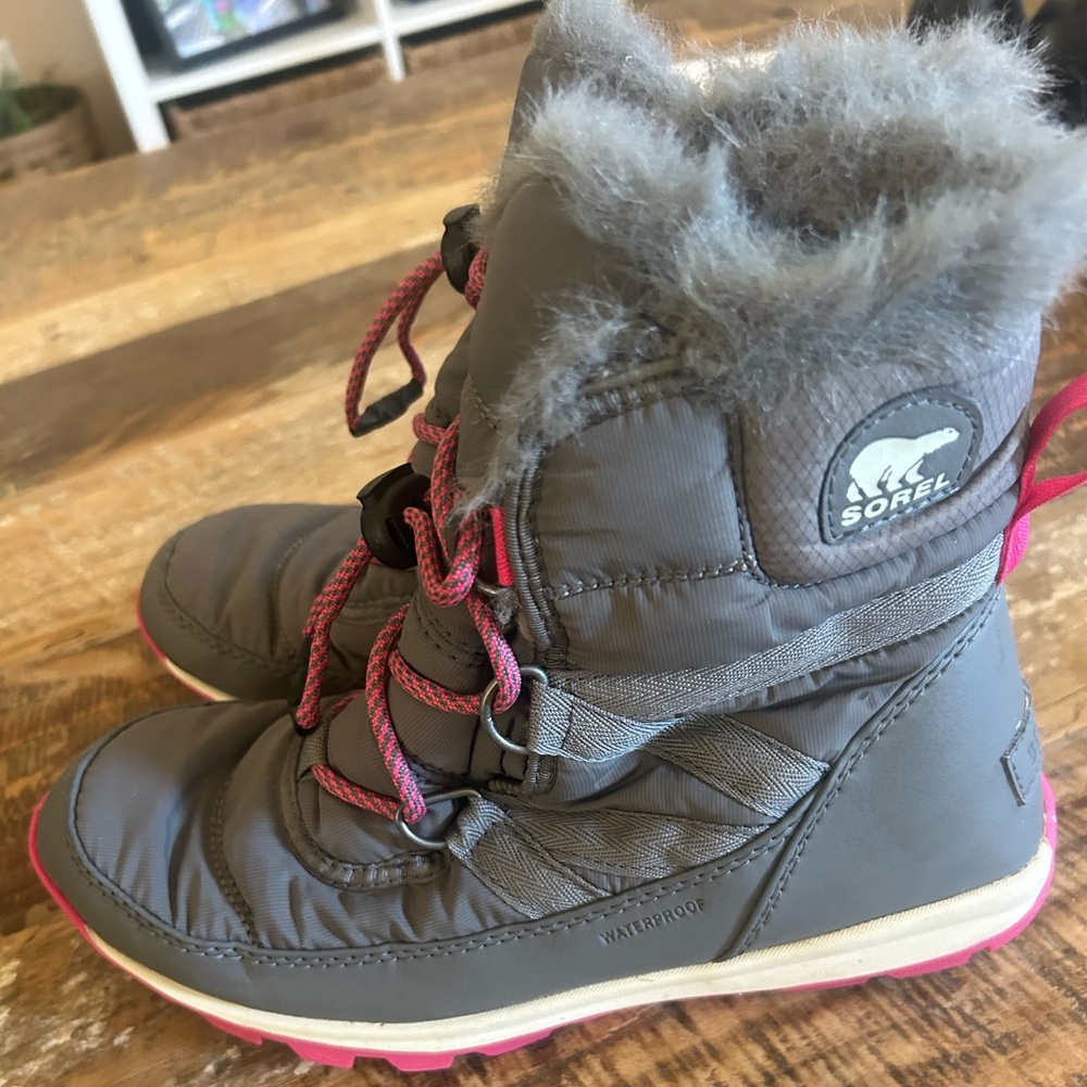 Sorel Gray Boots with Pink Highlights- worn 4 times